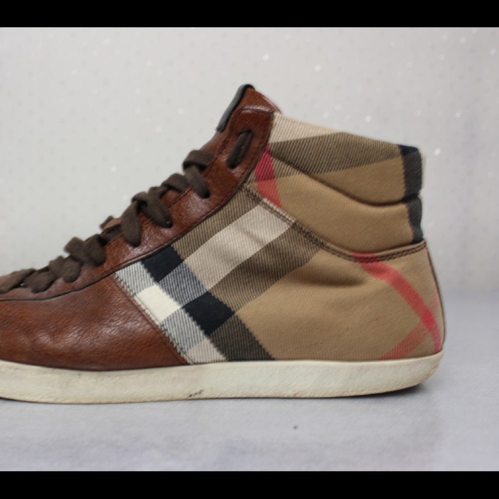Burberry hightop vintage check sneakers - Picture 4 of 8